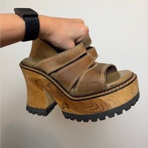 Vintage 1990s London Underground Platform Chunky Sandals